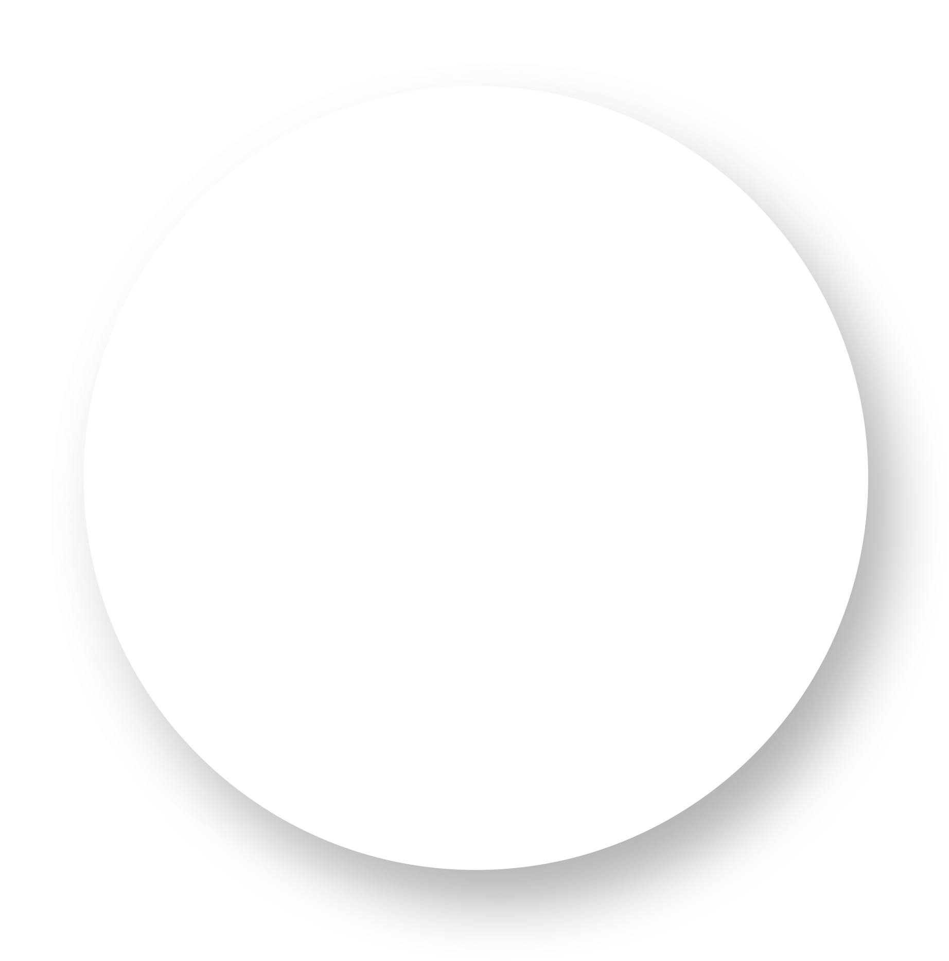 Neumorphic circle shape, rounded button, Minimal button with light and shadows.